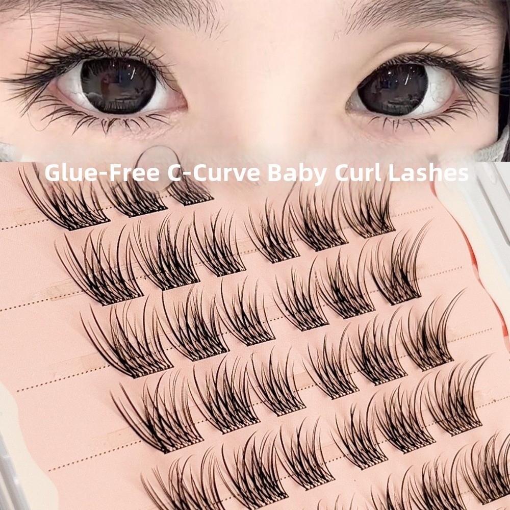 Eyelash Extension No 8 - 60 пучков черных самоклеящихся накладных ресниц