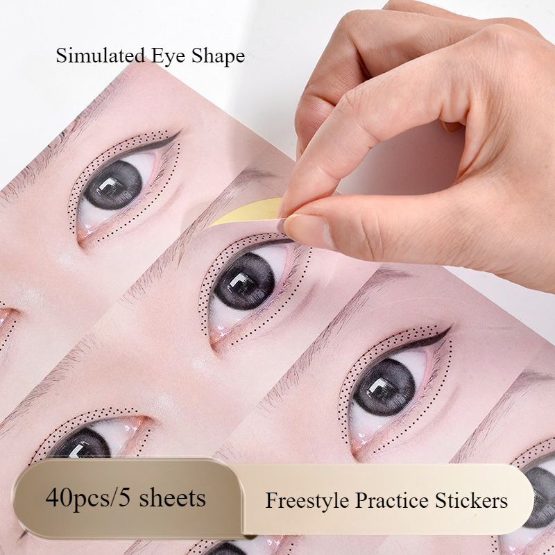 Eyelash Extension Menu - 40 шт./5 листов, тренировочные наклейки для