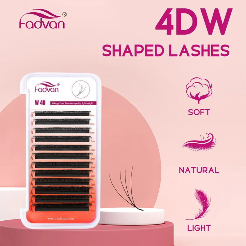 FADVAN 4D W-образный готовый о – обзор и цена Eyelash Extension Volume Styles