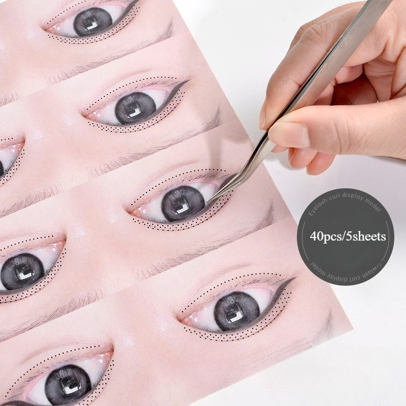 40 шт./5 листов, тренировочные – обзор и цена Eyelash Extension Menu